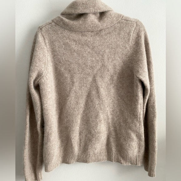 Rafaella Angora Rabbit Hair Lambswool Oatmeal Large Cowl Neck Sweater Size L - Picture 5 of 10